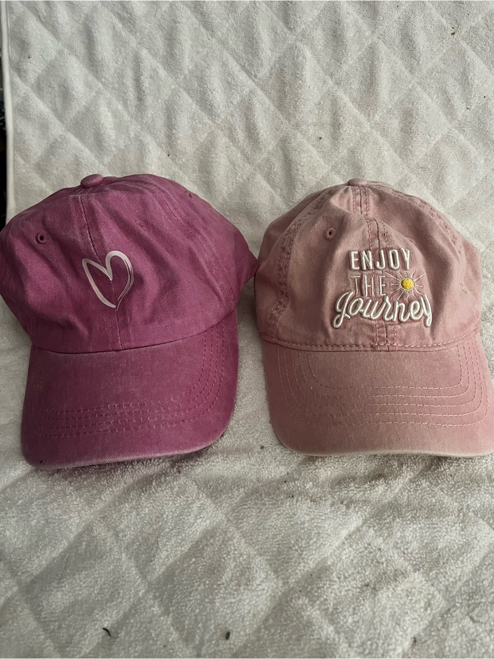 Women’s Pink Washed Baseball Cap - Enjoy the Journey Embroidered H51